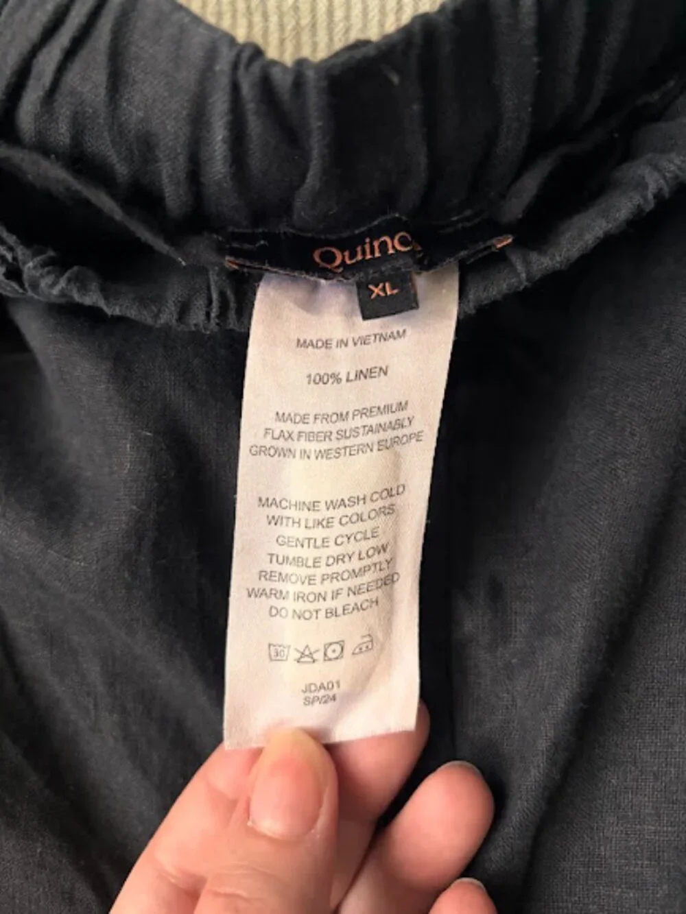 Quince 100% European Linen Pants Black